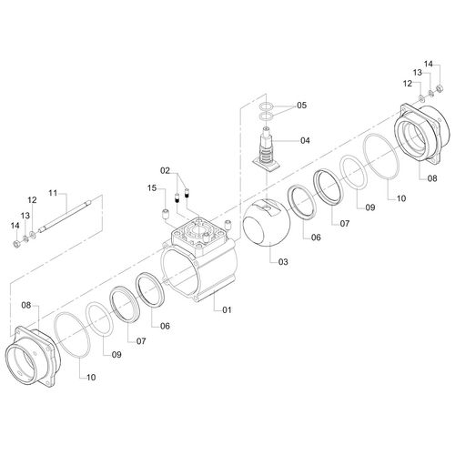 Válvula 2 vias s/ trava e alavanca - 1171906 - VERSÃO - SAP-2011/3-  -0