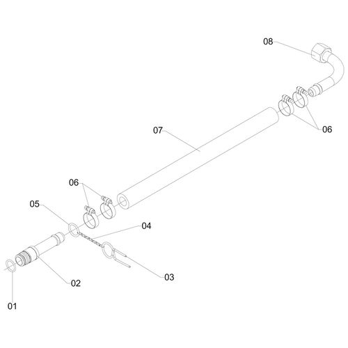 FLEXÍVEL Ø3/4 X 370 C/ TERM 90º X 0º ER 1189272 (CONJUNTO COMPLETO)