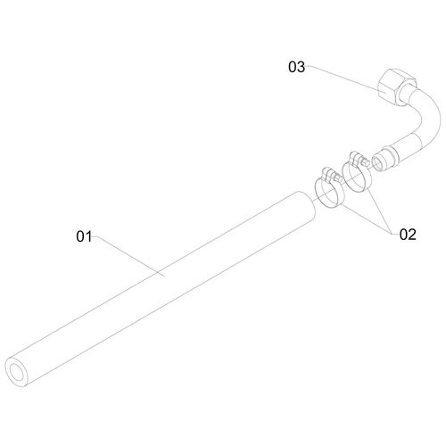 FLEXÍVEL Ø3/4 X 190 C/ TERM 90º 1189284 (CONJUNTO COMPLETO)