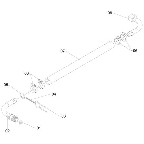 FLEXÍVEL Ø3/4 X 560 C/ TERM ENG RAP 1190069 (CONJUNTO COMPLETO)