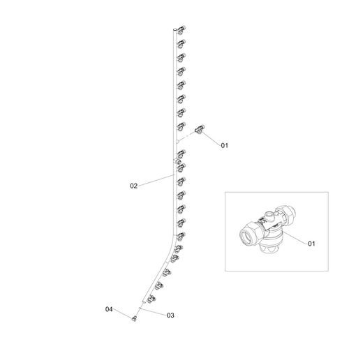 RAMAL COM 21 PORTA-BICOS - DIREITO 1193085 (CONJUNTO COMPLETO) RAMAL COM 21 PORTA-BICOS - DIREITO 1193085 (CONJUNTO COMPLETO)