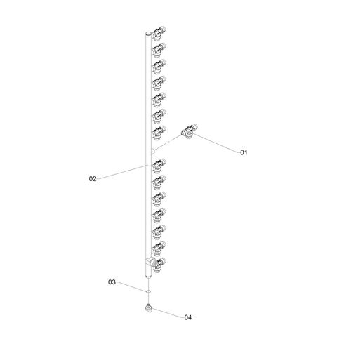 RAMAL COM 15 PORTA-BICOS - DIREITO 1193090 (CONJUNTO COMPLETO) RAMAL COM 15 PORTA-BICOS - DIREITO 1193090 (CONJUNTO COMPLETO)