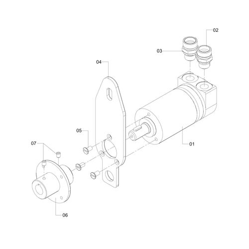 MOTOR HIDRAULICO MEXEDOR-SUB MONTAGEM - 1194041 - VERSÃO - 2012/2-  -0