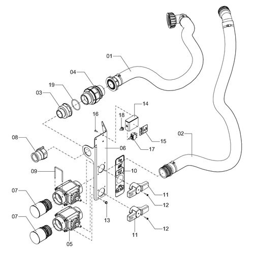 Montagem mangueiras a bomba centrifuga 1196377 (CONJUNTO COMPLETO) Montagem mangueiras a bomba centrifuga 1196377 (CONJUNTO COMPLETO)