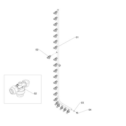 RAMAL COM 21 PORTA-BICOS - ESQUERDO 1197832 (CONJUNTO COMPLETO) RAMAL COM 21 PORTA-BICOS - ESQUERDO 1197832 (CONJUNTO COMPLETO)