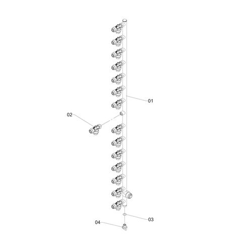 RAMAL COM 15 PORTA-BICOS - ESQUERDO - 1197820 - VERSÃO - 2012/3-  -0