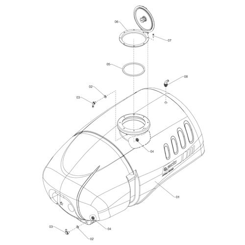 RESERVATORIO ARBUS 4000 L (MONT UNIPAC) 1200463 (CONJUNTO COMPLETO) RESERVATORIO ARBUS 4000 L (MONT UNIPAC) 1200463 (CONJUNTO COMPLETO)