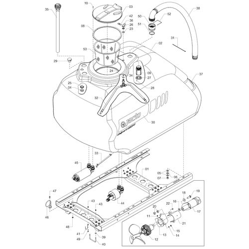 MÓDULO RESERVATÓRIO 2500L 1219299 (CONJUNTO COMPLETO) MÓDULO RESERVATÓRIO 2500L 1219299 (CONJUNTO COMPLETO)