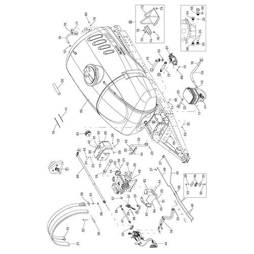 CIRCUITO DEFENSIVO S/RESERV/400L 1223102 (CONJUNTO COMPLETO)