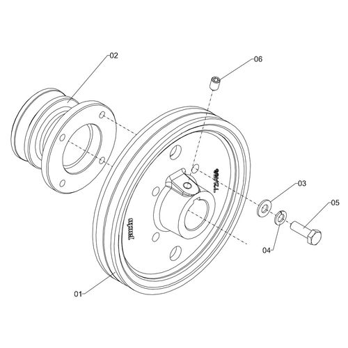 Polia prolongadora - 11CC 1225052 (CONJUNTO COMPLETO) Polia prolongadora - 11CC 1225052 (CONJUNTO COMPLETO)