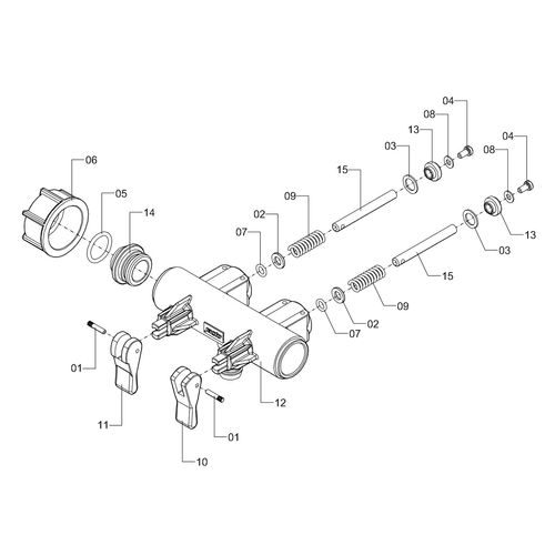 VÁLVULA DIRECIONAL COM TAMPA A ESQUERDA 1235981 (CONJUNTO COMPLETO) VÁLVULA DIRECIONAL COM TAMPA A ESQUERDA 1235981 (CONJUNTO COMPLETO)