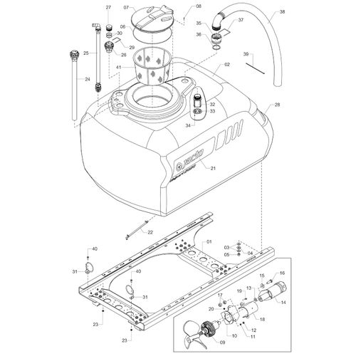Módulo reservatório 2000L - MF 8 vias - 1249606 - VERSÃO - SAP-2018/5-  -0