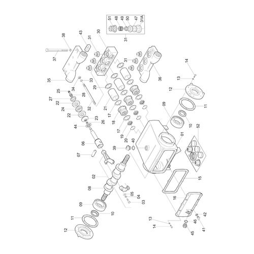 Bomba pistões 150-190 l/min Mod. H - 694315 - VERSÃO - 0-0/0-  -1