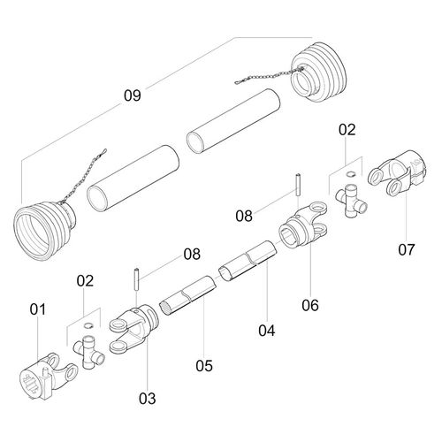 Cardan convencional 1100 Z=6XØ35 842138 (CONJUNTO COMPLETO) Cardan convencional 1100 Z=6XØ35 842138 (CONJUNTO COMPLETO)