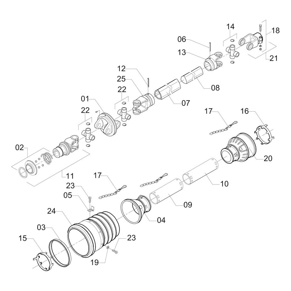CARDAN HOMO 1110 104 Z=8 X Ø35 - 808907 - VERSÃO - 0-0/0- -0
