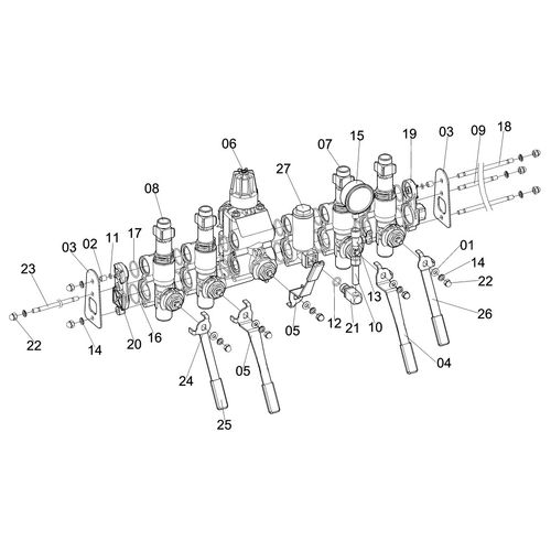 COMANDO MF C/ALAVANCA 4VIAS CN-80 - 998633 - VERSÃO - 0-0/0-0 -2