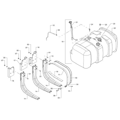 Módulo reservatório de combustível 400L 1269832 (CONJUNTO COMPLETO) Módulo reservatório de combustível 400L 1269832 (CONJUNTO COMPLETO)
