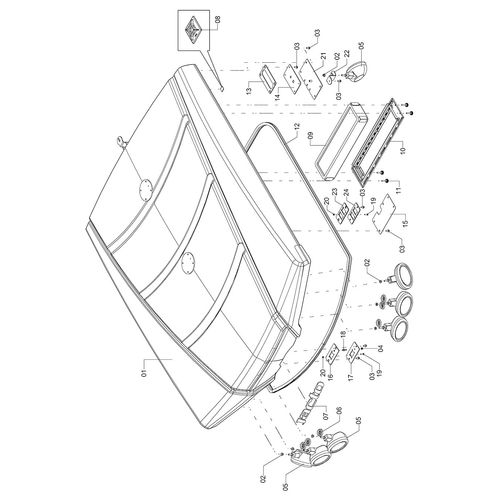 TETO DA CABINE - MONTAGEM MECÂNICA 1171305 (CONJUNTO COMPLETO)