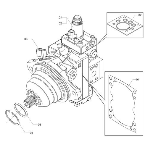 MOTOR HIDRÁULICO H1-80 1184073 (CONJUNTO COMPLETO) MOTOR HIDRÁULICO H1-80 1184073 (CONJUNTO COMPLETO)