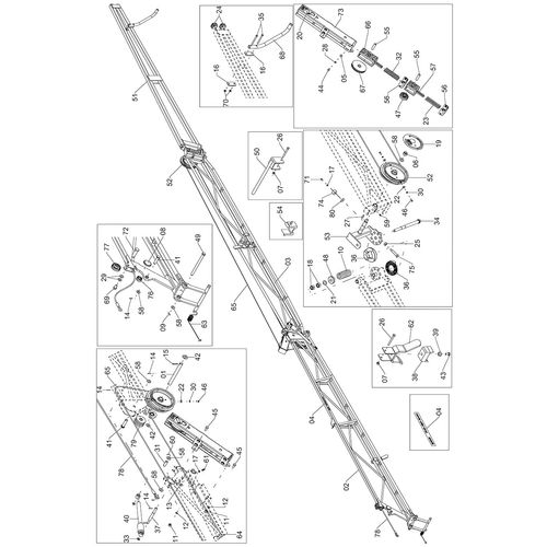 Barra 18 metros montada - Direita 1216638 (CONJUNTO COMPLETO) Barra 18 metros montada - Direita 1216638 (CONJUNTO COMPLETO)