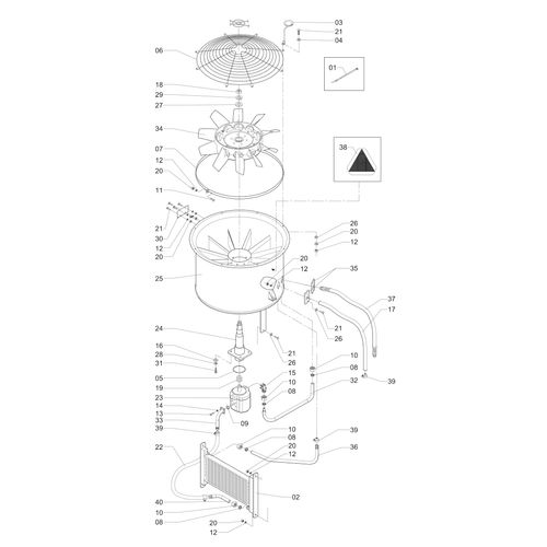 SUB-MONTAGEM DO DEFLETOR ADVANCE VORTEX 917245 (CONJUNTO COMPLETO)