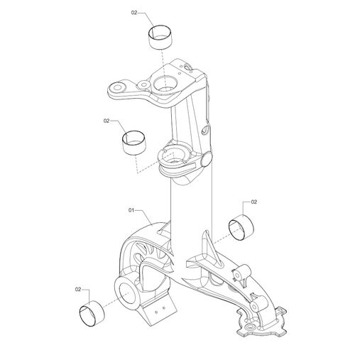 SUPORTE DA SUSPENSÃO DIREITO PRENSADO 1219834 (CONJUNTO COMPLETO) SUPORTE DA SUSPENSÃO DIREITO PRENSADO 1219834 (CONJUNTO COMPLETO)