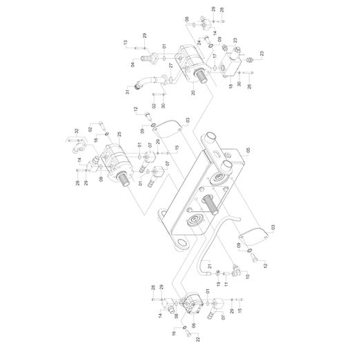 CAIXA DE DISTRIBUICAO MONTADA 303198 (CONJUNTO COMPLETO)
