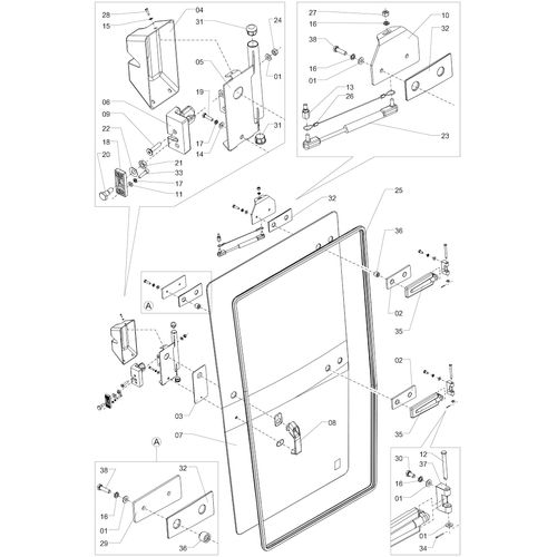 Porta da cabine completa - basculante 921916 (CONJUNTO COMPLETO) Porta da cabine completa - basculante 921916 (CONJUNTO COMPLETO)