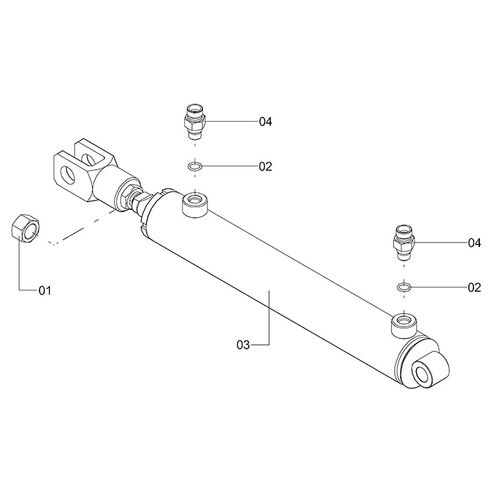 Cilindro articulação segmento 3 1254854 (CONJUNTO COMPLETO) Cilindro articulação segmento 3 1254854 (CONJUNTO COMPLETO)