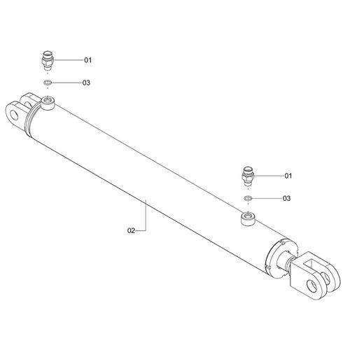 Cilindro de articulação do segmento 2 1256032 (CONJUNTO COMPLETO)