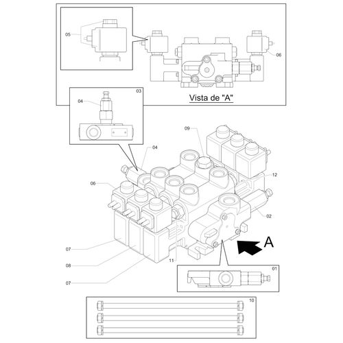 Comando hidráulico acionam. elétrico 55095 (CONJUNTO COMPLETO) Comando hidráulico acionam. elétrico 55095 (CONJUNTO COMPLETO)