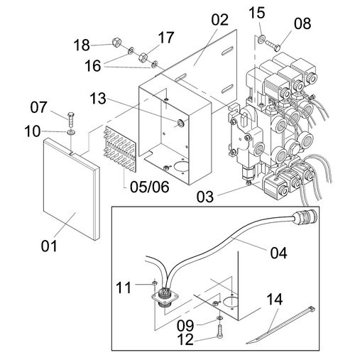Conjunto comando hidráulico elétrico 57141 (CONJUNTO COMPLETO) Conjunto comando hidráulico elétrico 57141 (CONJUNTO COMPLETO)