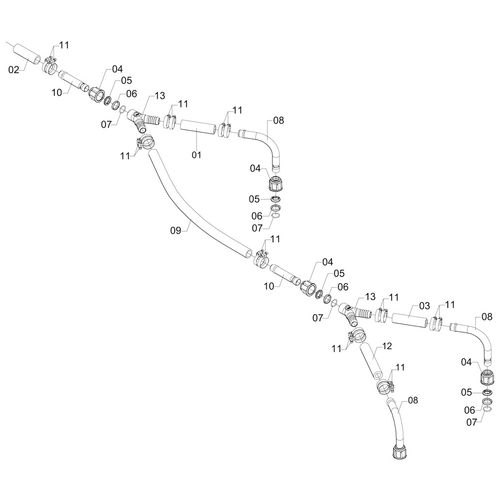 MANGUEIRAS DO PRIMEIRO FILTRO (350) 62553 (CONJUNTO COMPLETO) MANGUEIRAS DO PRIMEIRO FILTRO (350) 62553 (CONJUNTO COMPLETO)