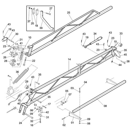 BARRA DE PULVERIZ.AUTOMAT.DE 14 M. 140939 (CONJUNTO COMPLETO)