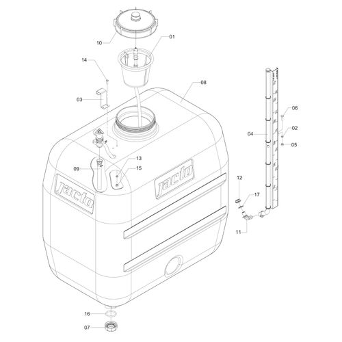 Conj tanque s/ mexedor CN-M/AM 151175 (CONJUNTO COMPLETO) Conj tanque s/ mexedor CN-M/AM 151175 (CONJUNTO COMPLETO)