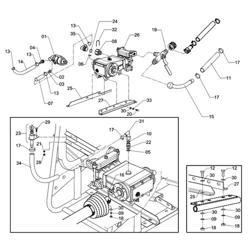 Conj. bomba JP 100 CN-M12/AM12/14 - 151944 - VERSÃO - 0-0/0-  -1