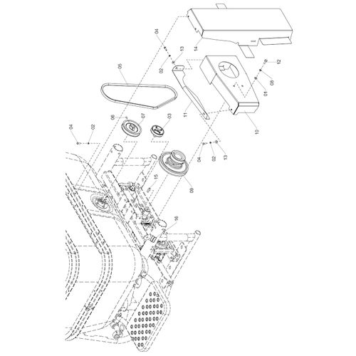 Conj.polia e prot.mex.JP100 CN600 AM 151985 (CONJUNTO COMPLETO) Conj.polia e prot.mex.JP100 CN600 AM 151985 (CONJUNTO COMPLETO)
