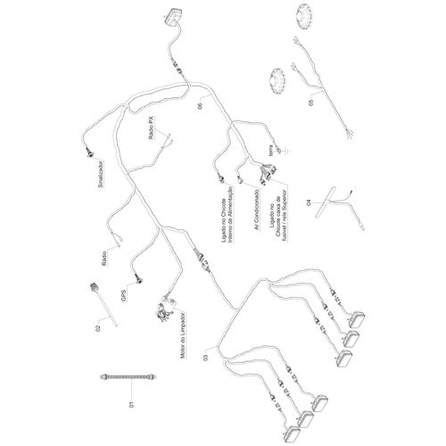 CIRCUITO ELETRICO - CABINE - BARRA 24 153238 (CONJUNTO COMPLETO) CIRCUITO ELETRICO - CABINE - BARRA 24 153238 (CONJUNTO COMPLETO)