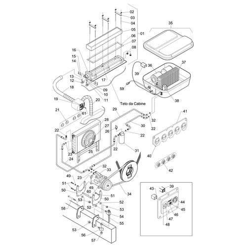 AR CONDICIONADO E COMPLEMENTOS - UNIPORT 159368 (CONJUNTO COMPLETO)