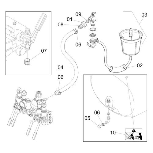 Conj lavador embalagens CL/CR cabo/el - 186940 - VERSÃO - 0-0/0-A -1