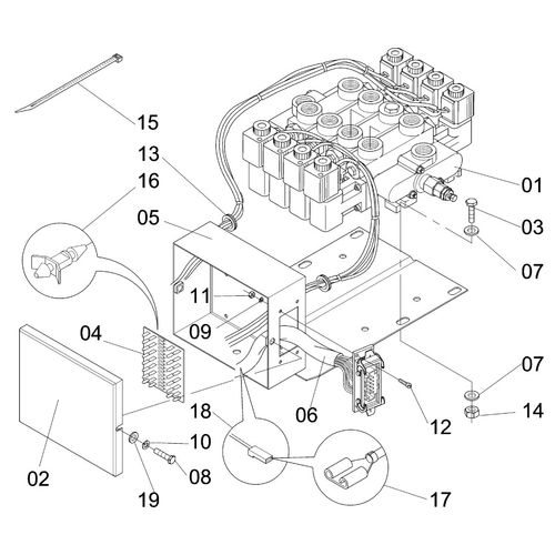 COMANDO HIDRÁULICO/ELÉTRICO E COMPLEMENT - 187039 - VERSÃO - 0-2001/10-  -0