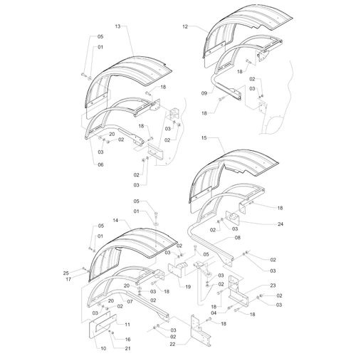 PARALAMA E COMPLEMENTOS (UP-2000/2500 PL 218180 (CONJUNTO COMPLETO) PARALAMA E COMPLEMENTOS (UP-2000/2500 PL 218180 (CONJUNTO COMPLETO)