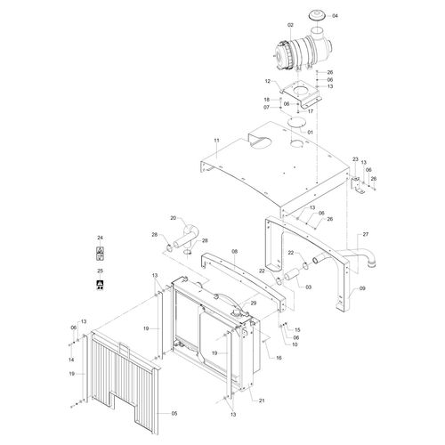 RADIADOR E CAPO DO MOTOR COMPLETO - 237981 - VERSÃO - SAP-2009/1-  -0