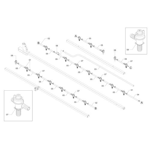 MANGUEIRAS DIREITA/ESQUERDA B-12/35 249680 (CONJUNTO COMPLETO)