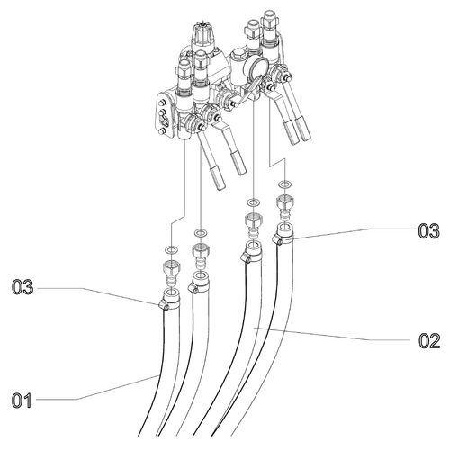 CONJUNTO ( MANGUEIRAS - COMANDO AO FILTR - 251512 - VERSÃO - 0-0/0-  -1