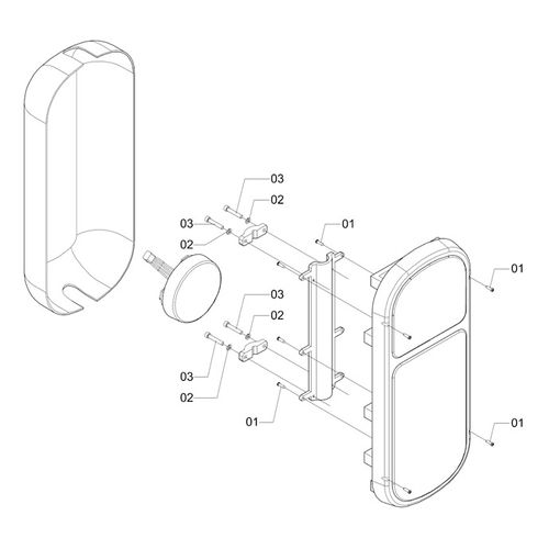 RETROVISOR UNIVERSAL ELETRICO - REF. SAR - 256932 - VERSÃO - 0-0/0-  -0