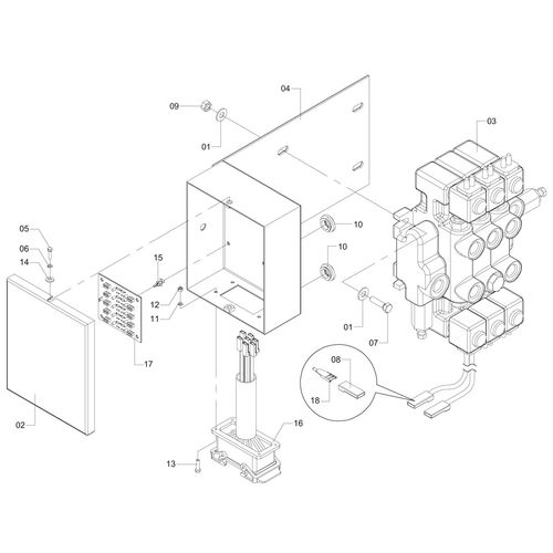 Conjunto comando hidráulico elétrico 273748 (CONJUNTO COMPLETO) Conjunto comando hidráulico elétrico 273748 (CONJUNTO COMPLETO)