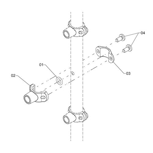 Conjunto do conector do ramal - 1/4 Conjunto do conector do ramal - 1/4