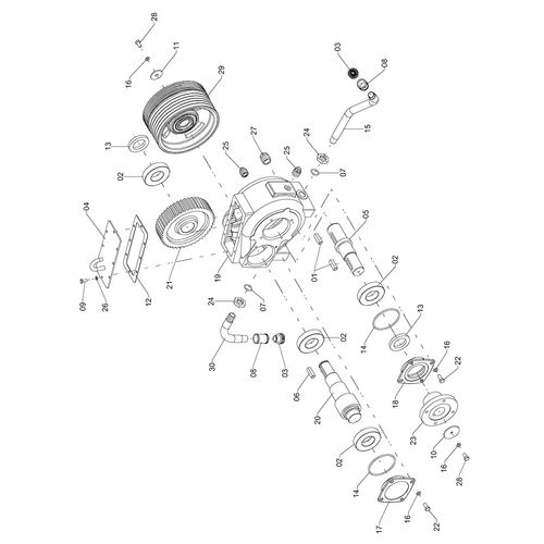 Multiplicador completo c/polia J-2000 278267 (CONJUNTO COMPLETO) Multiplicador completo c/polia J-2000 278267 (CONJUNTO COMPLETO)