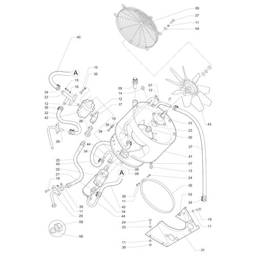 DEFLETOR C/ CUBOS Ø 200 COMPLETO FC-VO 278969 (CONJUNTO COMPLETO)